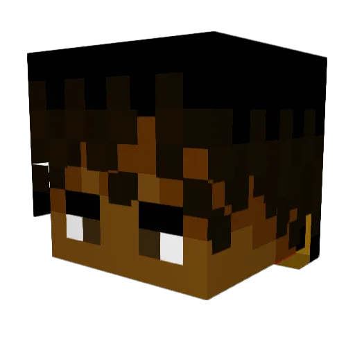 FdBlackBoi Minecraft avatar head, 3D render
