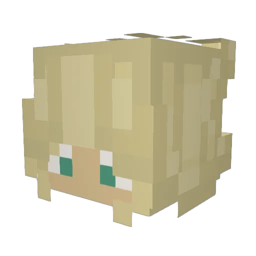 Fdahl1a Minecraft avatar head, 3D render