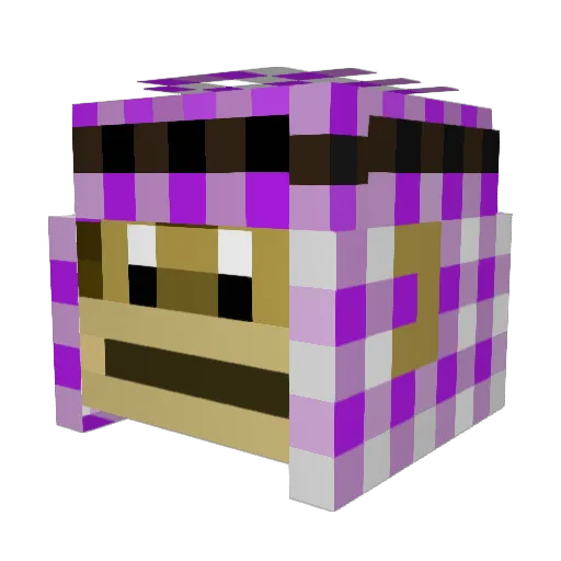 FdiPoseidon Minecraft avatar head, 3D render