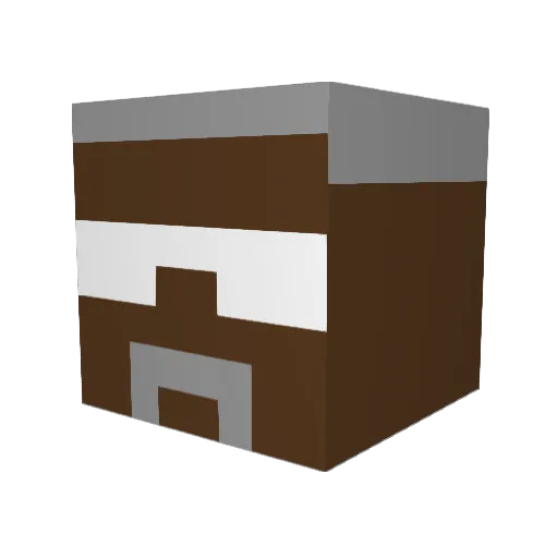 Fdizz Minecraft avatar head, 3D render