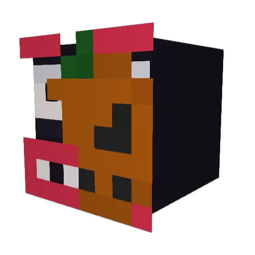 FdpSansFrontiere Minecraft avatar head, 3D render