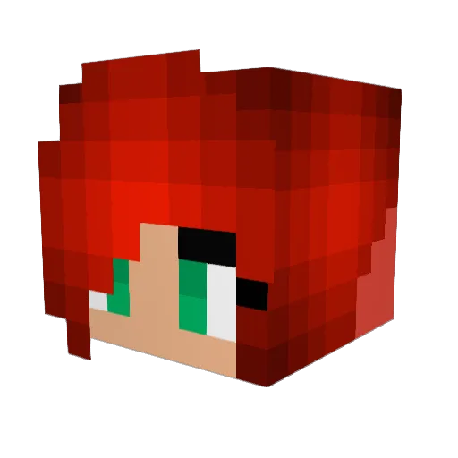Fdragon10 Minecraft avatar head, 3D render