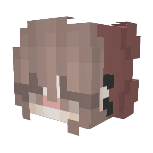 Fe0chka Minecraft avatar head, 3D render