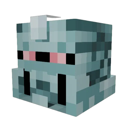Fe11a Minecraft avatar head, 3D render
