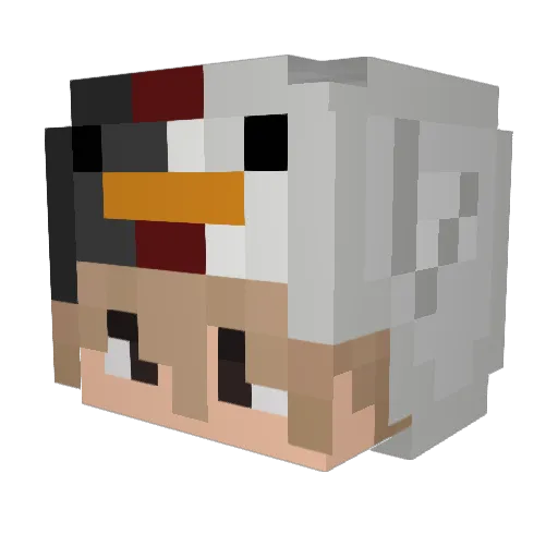 FePaullix Minecraft avatar head, 3D render