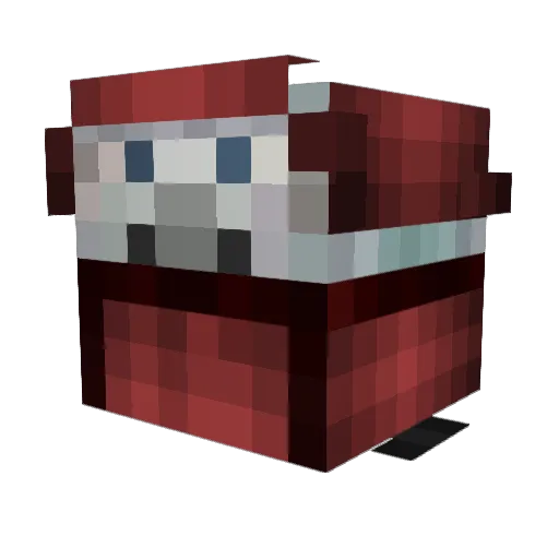 FeSO4 Minecraft avatar head, 3D render