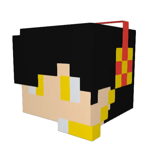FeVax_ Minecraft avatar head, 3D render
