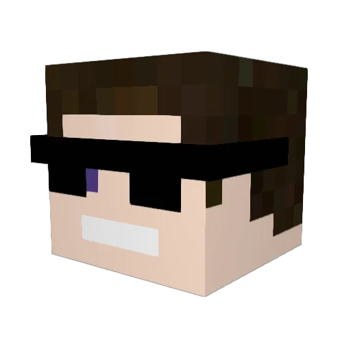 FeakBro Minecraft avatar head, 3D render