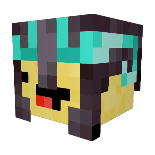 Fealimon Minecraft avatar head, 3D render