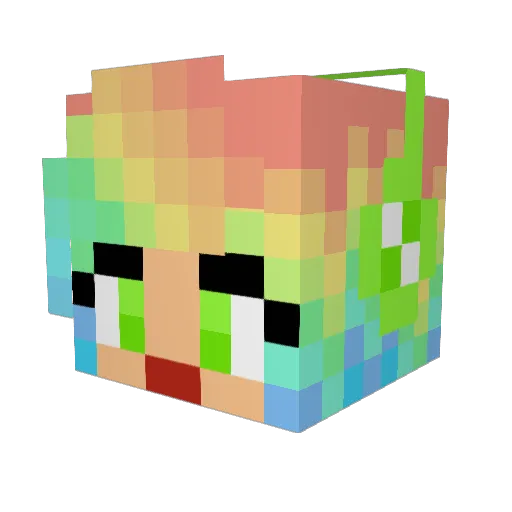 Feanaroz Minecraft avatar head, 3D render