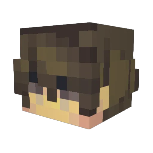 FearAsiago Minecraft avatar head, 3D render