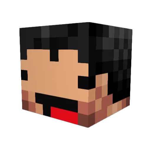 FearDaFantom Minecraft avatar head, 3D render