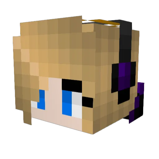 FearDaUnicorn Minecraft avatar head, 3D render