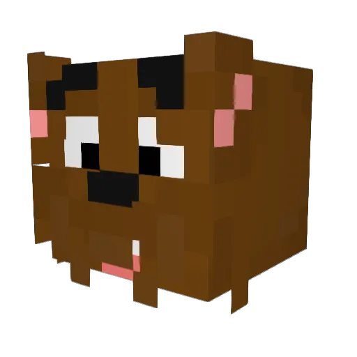 FearFierce Minecraft avatar head, 3D render