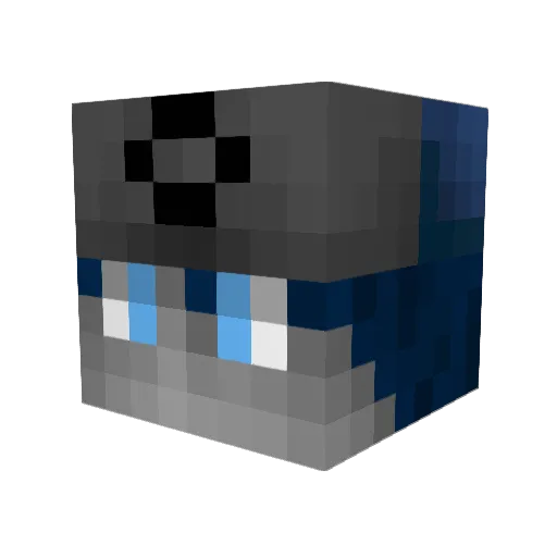 FearMonday Minecraft avatar head, 3D render