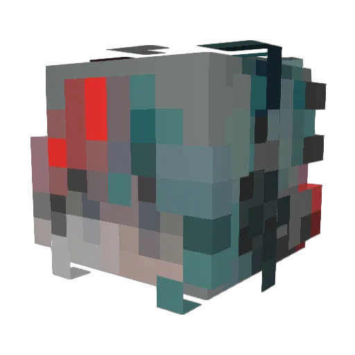 FearNorth Minecraft avatar head, 3D render
