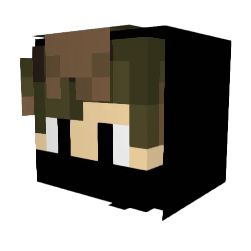FearOfDarkness Minecraft avatar head, 3D render