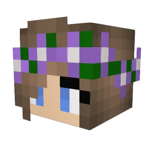 FearRio Minecraft avatar head, 3D render