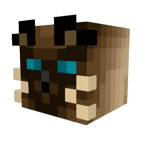 FearTVz Minecraft avatar head, 3D render