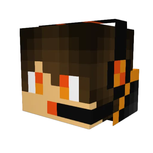 FearTheScarer97 Minecraft avatar head, 3D render