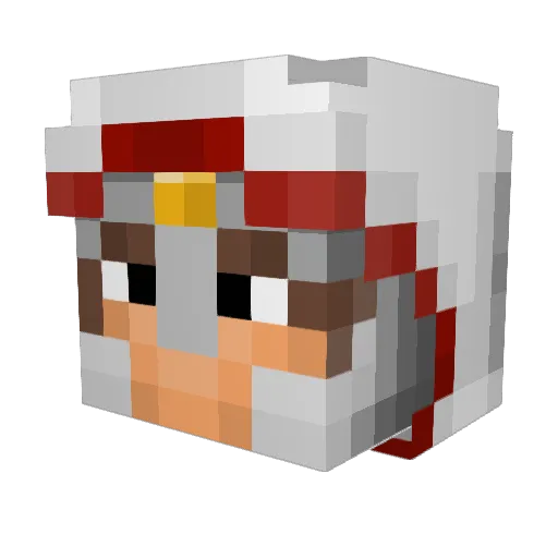 Feardred Minecraft avatar head, 3D render