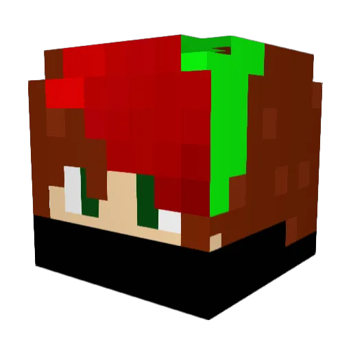 FearedBlackJack Minecraft avatar head, 3D render