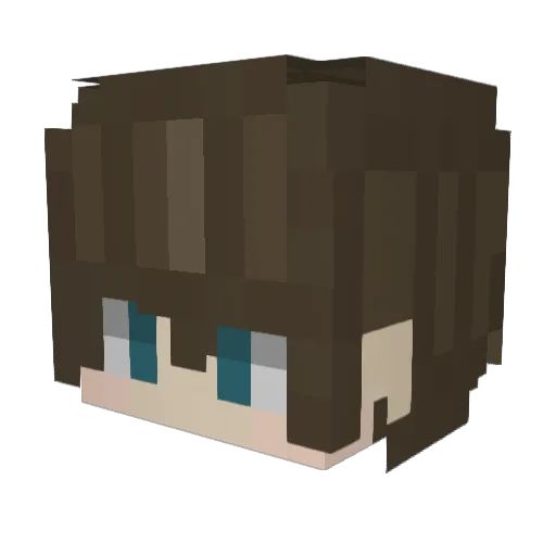 FearfulPlaysTTV Minecraft avatar head, 3D render