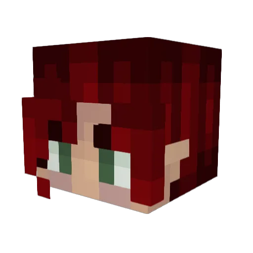 Fearless098 Minecraft avatar head, 3D render