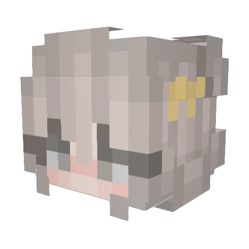 Fearless80 Minecraft avatar head, 3D render