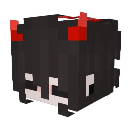 FearlessDevil_ Minecraft avatar head, 3D render