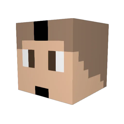 FearlessMeerkat Minecraft avatar head, 3D render