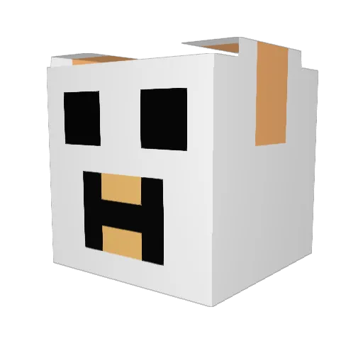 FearlessRabbit Minecraft avatar head, 3D render