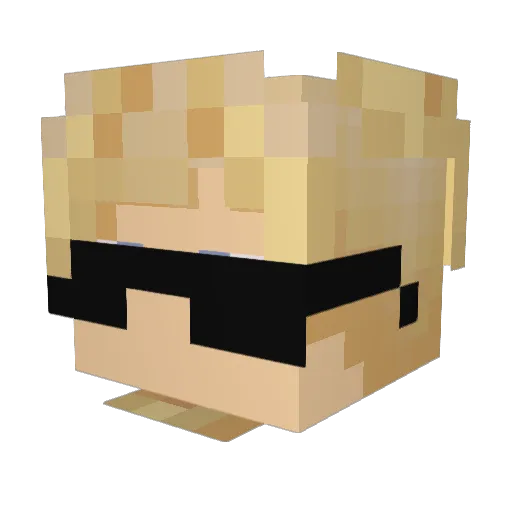 Fearlesstheboss Minecraft avatar head, 3D render