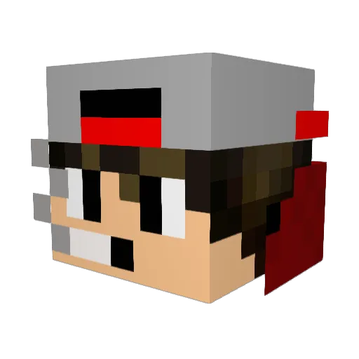 Fearreaction45 Minecraft avatar head, 3D render