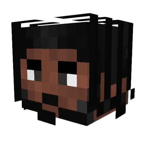 Fearyx Minecraft avatar head, 3D render
