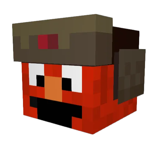 Fearz0318 Minecraft avatar head, 3D render
