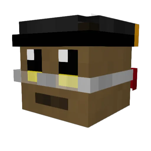 Feastea Minecraft avatar head, 3D render