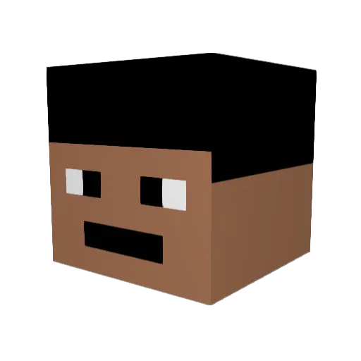 FeatGorilla Minecraft avatar head, 3D render