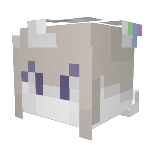 Feather14 Minecraft avatar head, 3D render