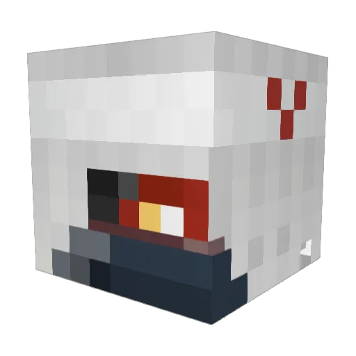 FeatheredRook Minecraft avatar head, 3D render