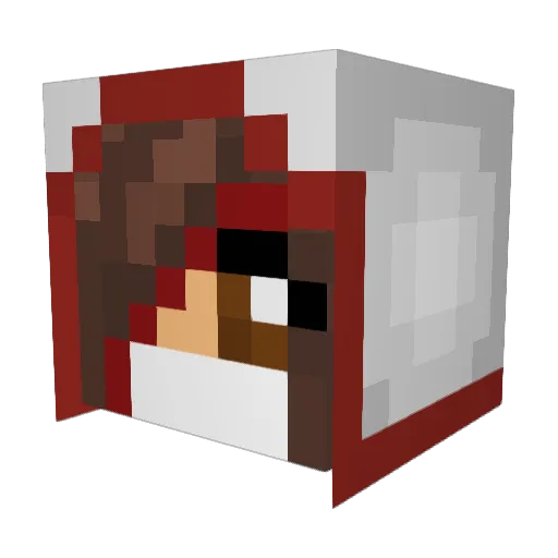 Featherswirl Minecraft avatar head, 3D render