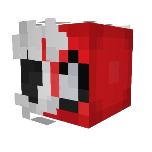 Featherwolf75 Minecraft avatar head, 3D render