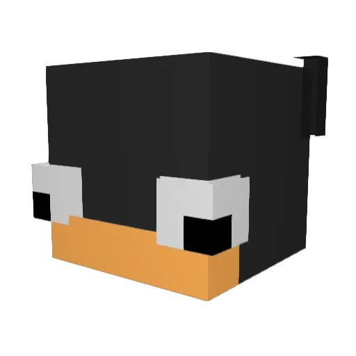 Febaz Minecraft avatar head, 3D render