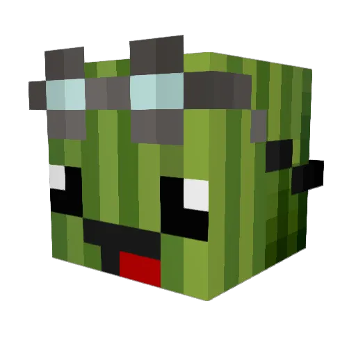 Febby Minecraft avatar head, 3D render