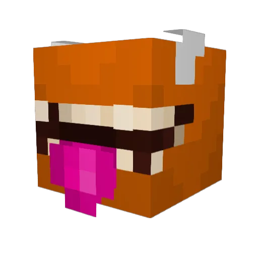 Febuagen Minecraft avatar head, 3D render