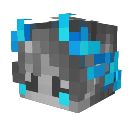 Fed223 Minecraft avatar head, 3D render