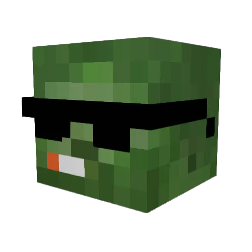 Fede442 Minecraft avatar head, 3D render