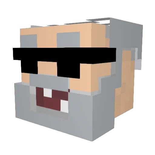 FedeE_12 Minecraft avatar head, 3D render