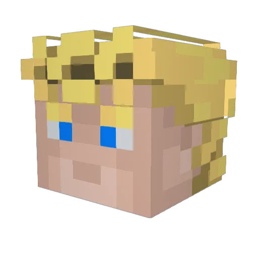 Fedecarm00 Minecraft avatar head, 3D render