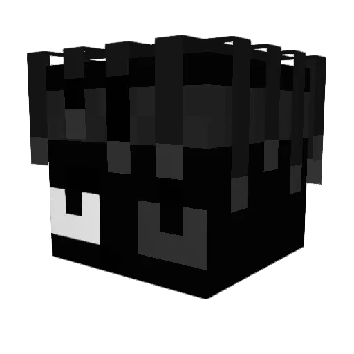 Fedemo Minecraft avatar head, 3D render